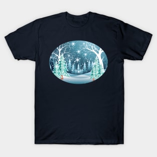 Winter Forest Landscape T-Shirt